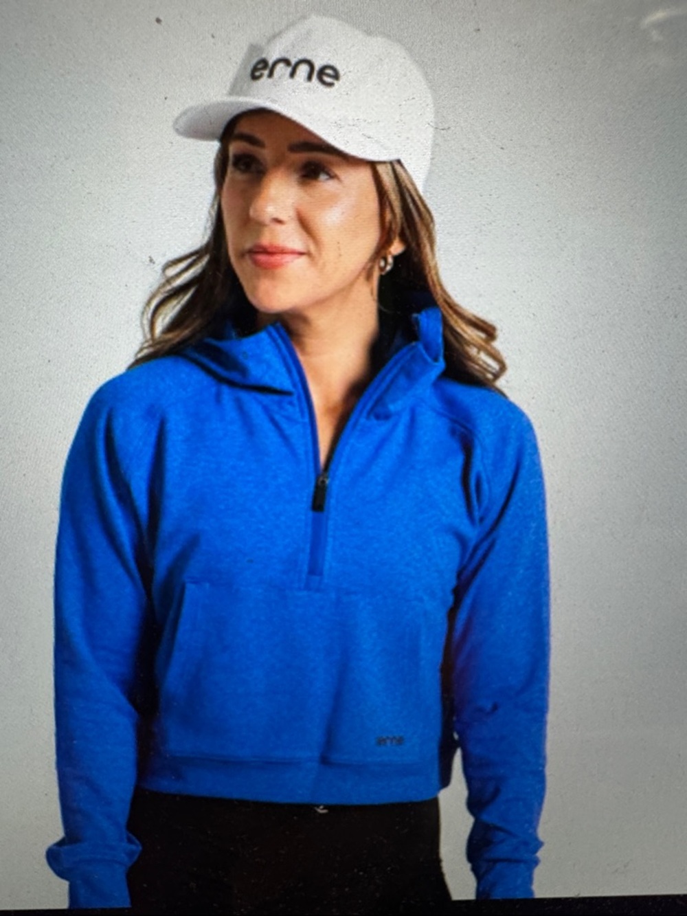 Erne Malibu Half-Zip Cropped Hoodie